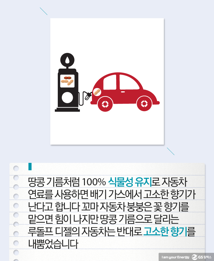 디젤 자동차 고소한 땅콩 향기