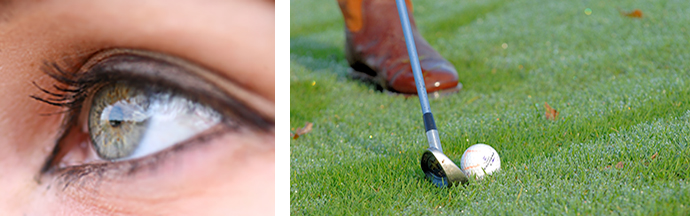 눈매 눈동자와 골프장
