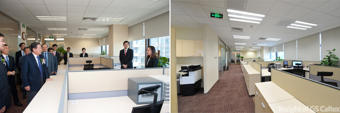 2(1) 허동수 회장님이 북경 법인 직원들을 격려하고 있습니다.