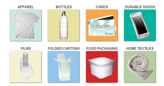 표1 바이오플라스틱으로 만든 각종 제품들