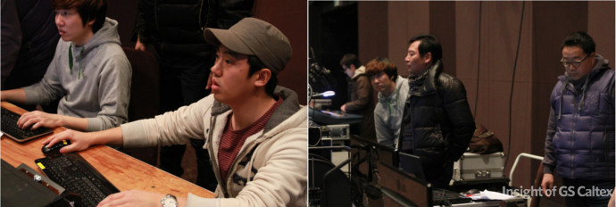 성공적인 시무식 생중계를 위해 1월 1일 담당자들이 리허설에 임하고 있습니다.