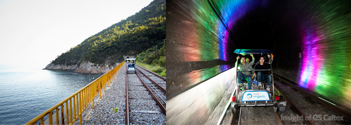 2 가을 바다를 병풍 삼아 신명나게 달릴 수 있는 여수 해양레일바이크