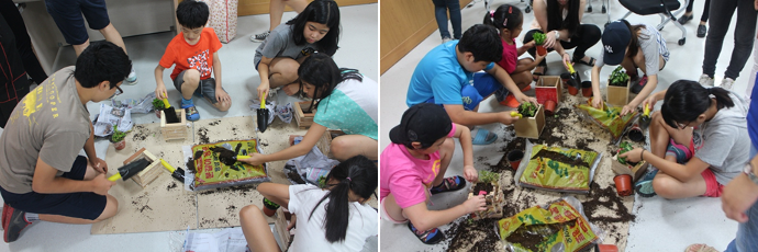 화분 만들기, 봉사 서울대 햇빛봉사단과 함께하는 화분만들기