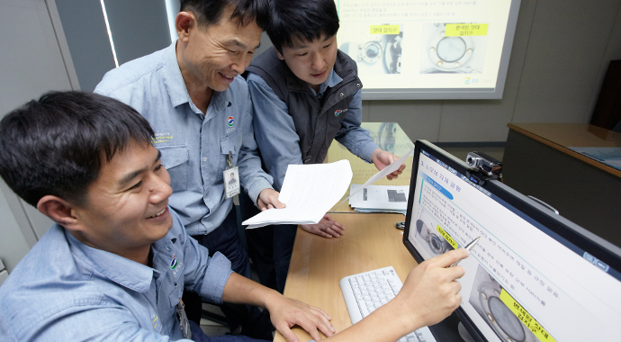지식공유 전국 센터 직원들의 설비 이해를 위한 화상회의 시스템